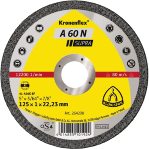 Rezna ploča Klingspor A 60 N Supra Kronenflex®,125 mm